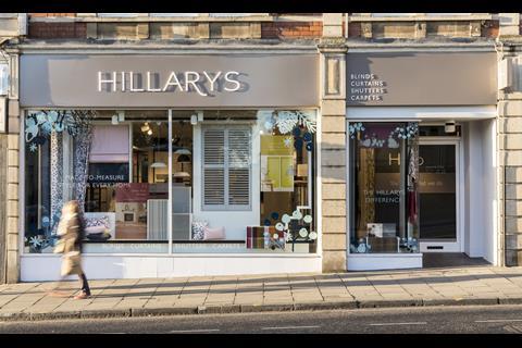 The modern new fascia of Hillarys refreshed store format has debuted in Bristol.